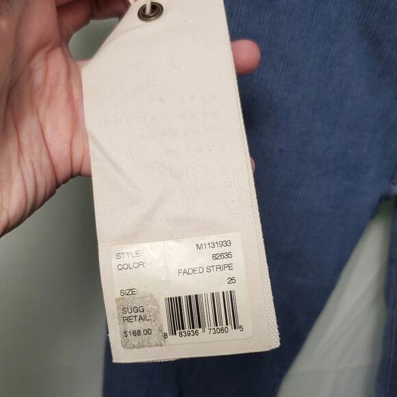NWT! MARC Marc Jacobs Stick Workwear Faded Stripe Skinny Jeans Size 25 TALL $168 - Picture 11 of 12